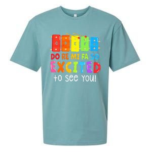 Do Re Mi Fa So Excited To See You Music Teacher Sueded Cloud Jersey T-Shirt