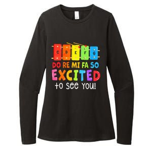 Do Re Mi Fa So Excited To See You Music Teacher Womens CVC Long Sleeve Shirt