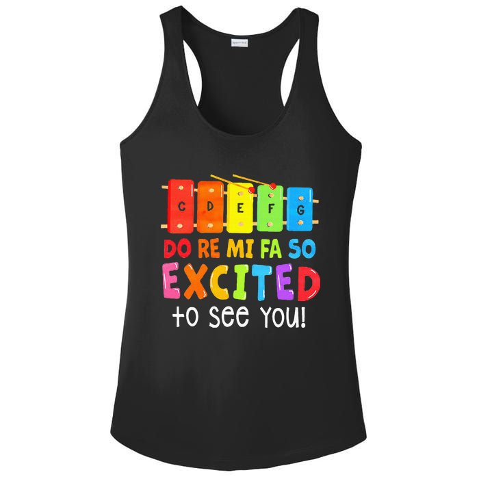 Do Re Mi Fa So Excited To See You Music Teacher Ladies PosiCharge Competitor Racerback Tank