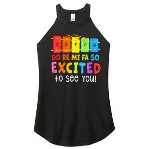 Do Re Mi Fa So Excited To See You Music Teacher Women's Perfect Tri Rocker Tank