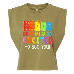 Do Re Mi Fa So Excited To See You Music Teacher Garment-Dyed Women's Muscle Tee