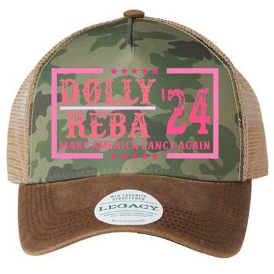 Dolly Reba24 Make America Fancy Again Cowboy Legacy Tie Dye Trucker Hat