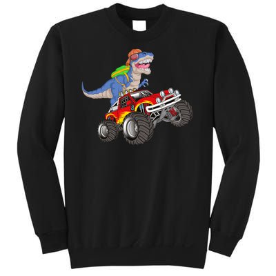 Dinosaur Riding Monster Truck Sweatshirt