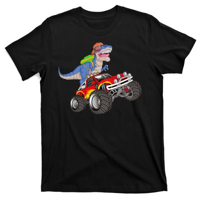 Dinosaur Riding Monster Truck T-Shirt