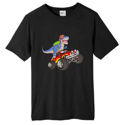 Dinosaur Riding Monster Truck Tall Fusion ChromaSoft Performance T-Shirt