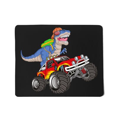 Dinosaur Riding Monster Truck Mousepad