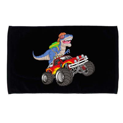 Dinosaur Riding Monster Truck Microfiber Hand Towel