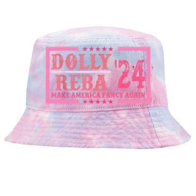 Dolly Reba24 Make America Fancy Again Cowboy Tie-Dyed Bucket Hat