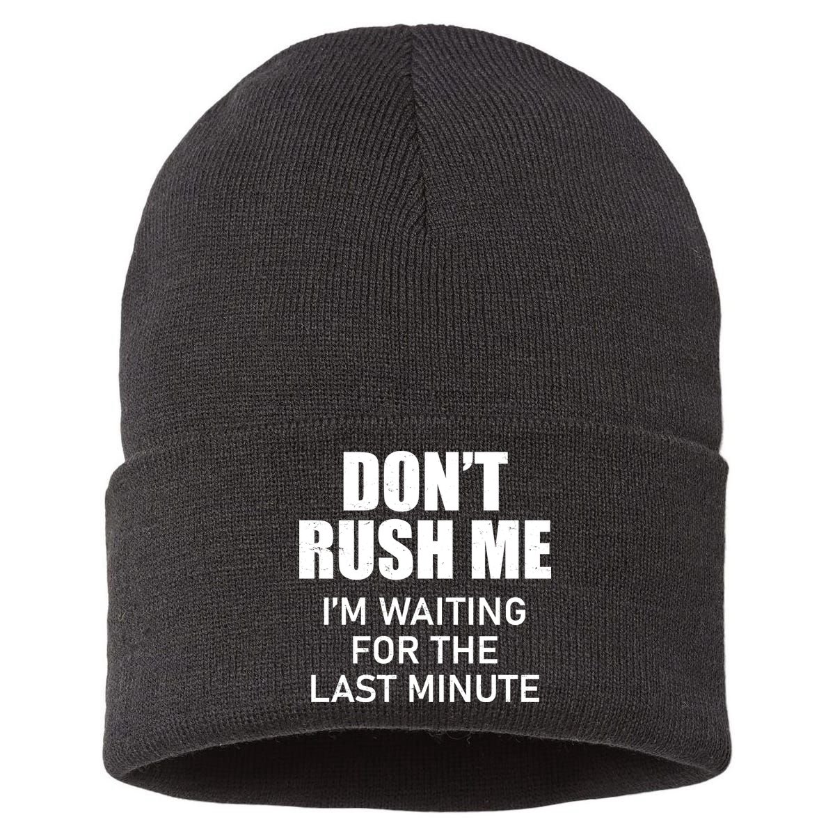 Don't Rush Me I'm Waiting For The Last Minute Sustainable Knit Beanie
