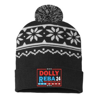 Dolly Reba Make America Fancy Again USA-Made Snowflake Beanie