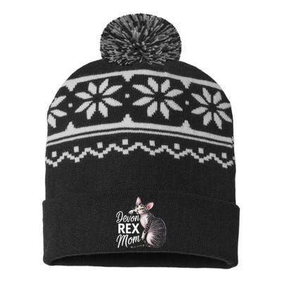 Devon Rex Mom USA-Made Snowflake Beanie