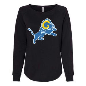 Detroit Rams Number 9 Womens California Wash Sweatshirt