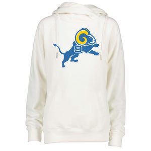 Detroit Rams Number 9 Womens Funnel Neck Pullover Hood