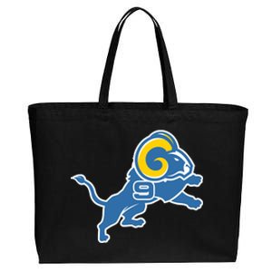 Detroit Rams Number 9 Cotton Canvas Jumbo Tote