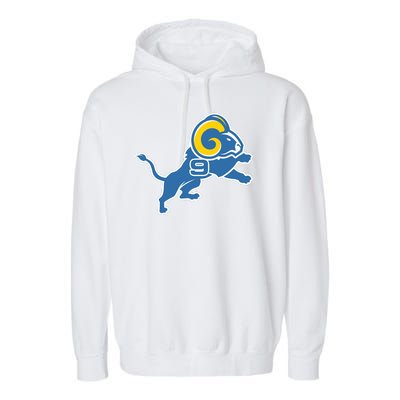 Detroit Rams Number 9 Garment-Dyed Fleece Hoodie