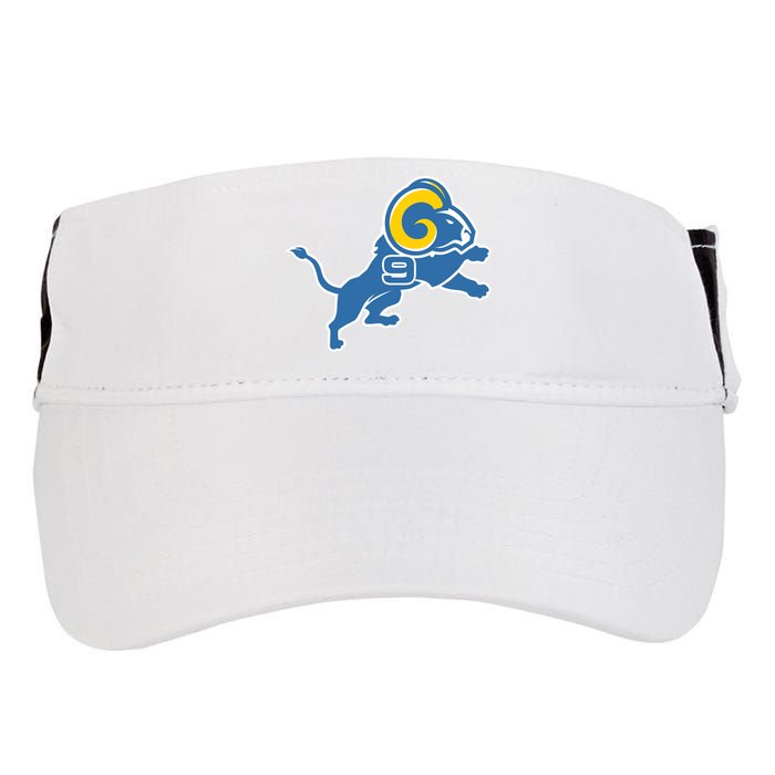 Detroit Rams Number 9 Adult Drive Performance Visor