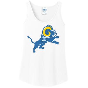 Detroit Rams Number 9 Ladies Essential Tank