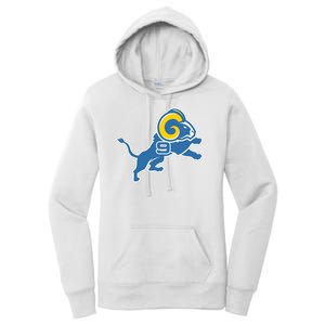 Detroit Rams Number 9 Women's Pullover Hoodie