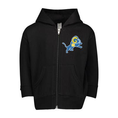 Detroit Rams Number 9 Toddler Zip Fleece Hoodie