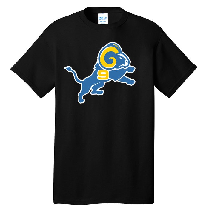 Detroit Rams Number 9 Tall T-Shirt