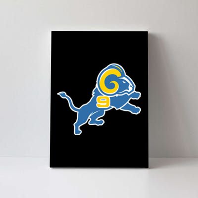 Detroit Rams Number 9 Canvas