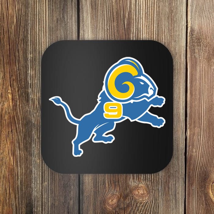 Detroit Rams Number 9 Coaster