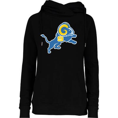 Detroit Rams Number 9 Womens Funnel Neck Pullover Hood