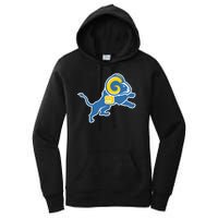 Detroit Rams Number 9 Women's Pullover Hoodie