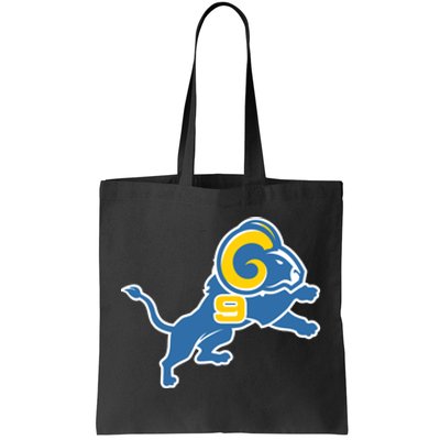 Detroit Rams Number 9 Tote Bag