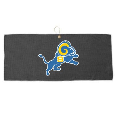 Detroit Rams Number 9 Large Microfiber Waffle Golf Towel