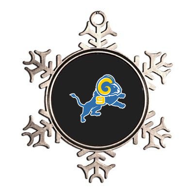 Detroit Rams Number 9 Metallic Star Ornament