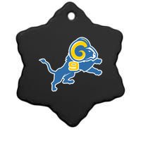 Detroit Rams Number 9 Ceramic Star Ornament