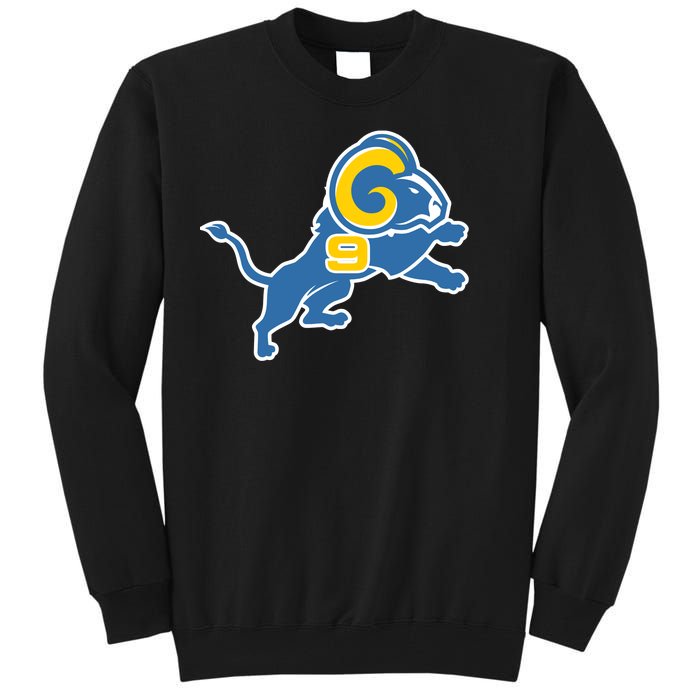 Detroit Rams Number 9 Tall Sweatshirt