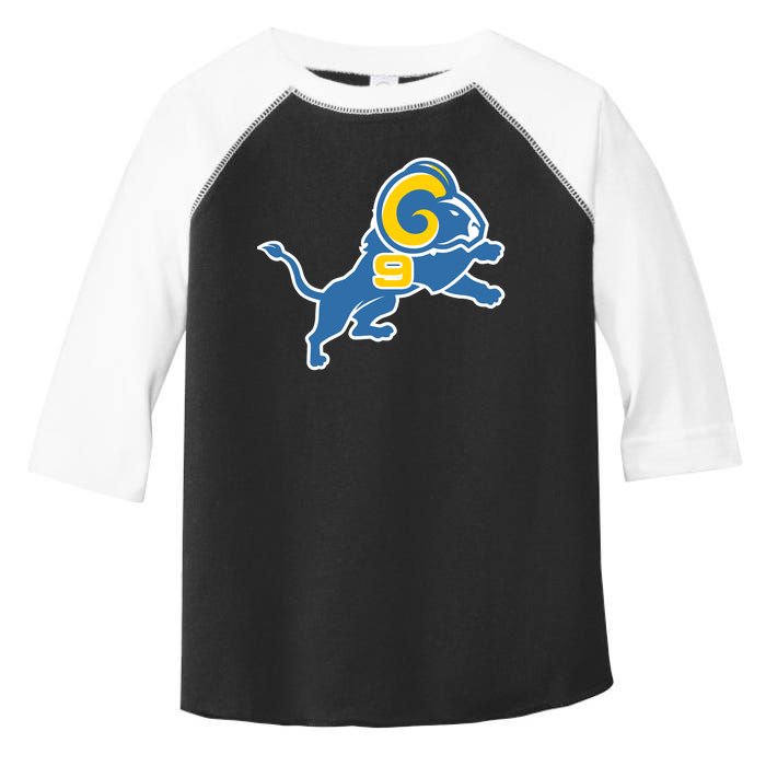 Detroit Rams Number 9 Toddler Fine Jersey T-Shirt