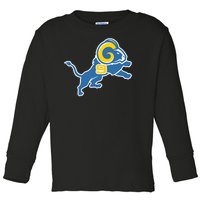 Detroit Rams Number 9 Toddler Long Sleeve Shirt