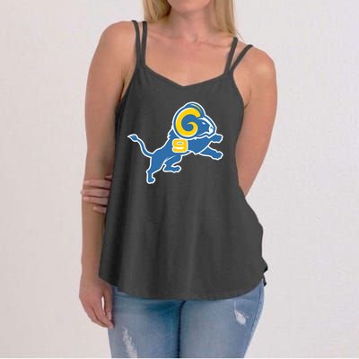 Detroit Rams Number 9 Women's Strappy Tank