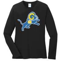 Detroit Rams Number 9 Ladies Long Sleeve Shirt