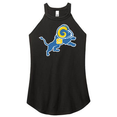 Detroit Rams Number 9 Women's Perfect Tri Rocker Tank