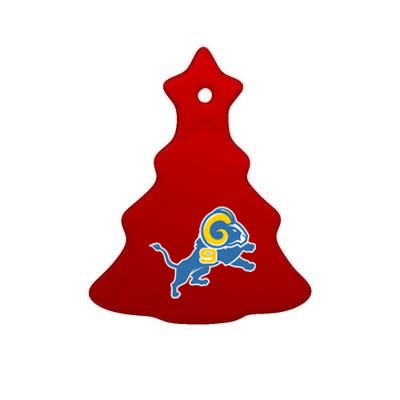 Detroit Rams Number 9 Ceramic Tree Ornament