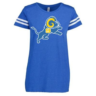 Detroit Rams Number 9 Enza Ladies Jersey Football T-Shirt