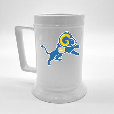 Detroit Rams Number 9 Beer Stein