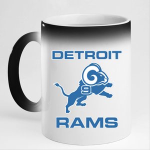 Detroit Rams Number 9 Funny Lions 11oz Black Color Changing Mug