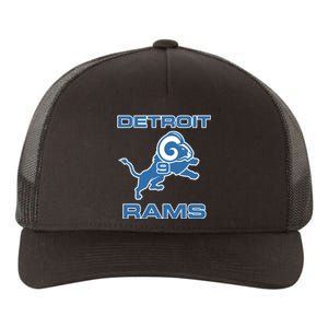 Detroit Rams Number 9 Funny Lions Yupoong Adult 5-Panel Trucker Hat