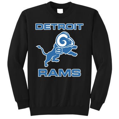 Detroit Rams Number 9 Funny Lions Sweatshirt