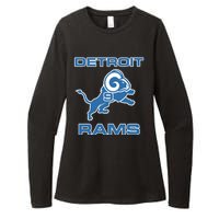 Detroit Rams Number 9 Funny Lions Womens CVC Long Sleeve Shirt