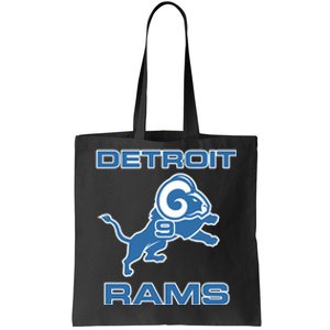 Detroit Rams Number 9 Funny Lions Tote Bag