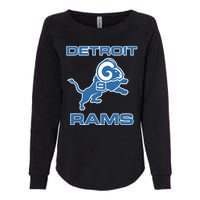 Detroit Rams Number 9 Funny Lions Womens California Wash Sweatshirt