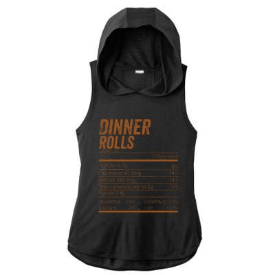 Dinner Rolls Nutrition Facts Matching Family Thanksgiving Ladies PosiCharge Tri-Blend Wicking Draft Hoodie Tank