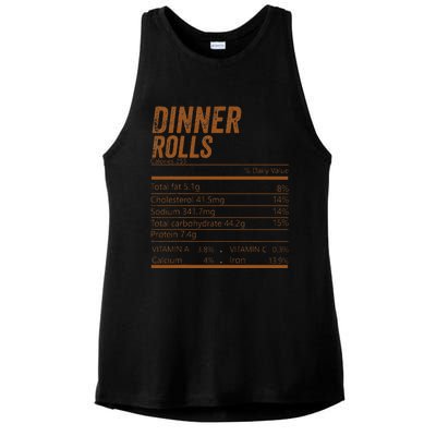 Dinner Rolls Nutrition Facts Matching Family Thanksgiving Ladies PosiCharge Tri-Blend Wicking Tank