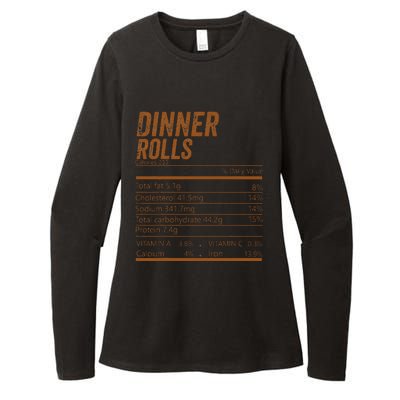 Dinner Rolls Nutrition Facts Matching Family Thanksgiving Womens CVC Long Sleeve Shirt